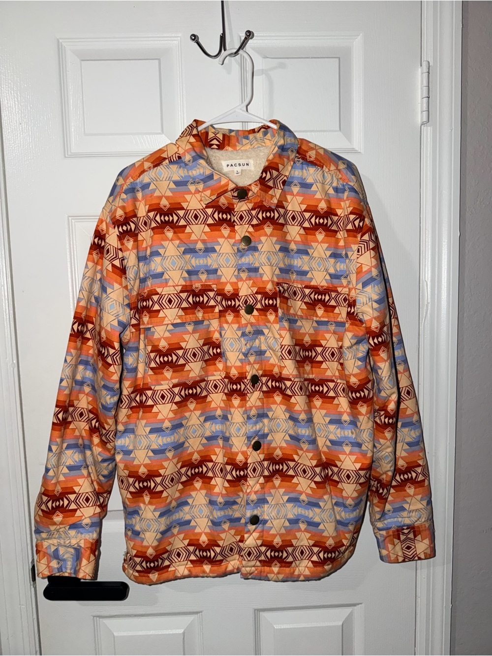 PacSun Sherpa Lined Aztec Southwestern Jacket Men’s Large